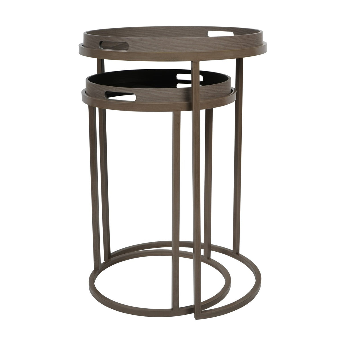 Removable Tray Top Nesting Side Tables – Taupe