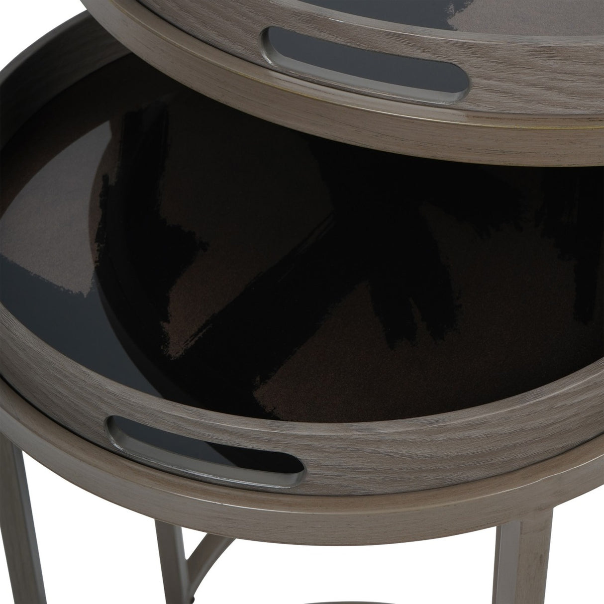 Removable Tray Top Nesting Side Tables – Taupe