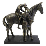 Kissing Couple Horse Figurine - 24.4cm