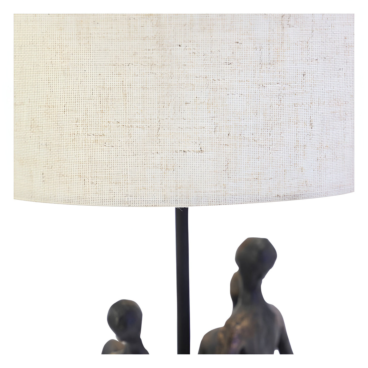 Family Sculpture Table Lamp With Shade - Bronze