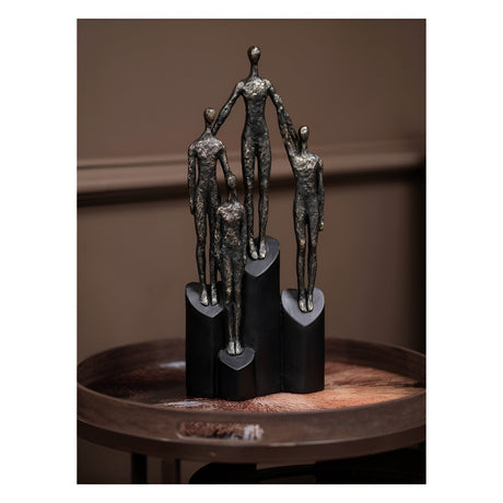 Abstract Family Figurine On Hearts Plinth - 41.5cm
