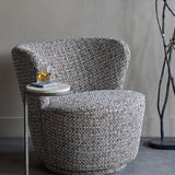 Textured Swivel Accent Armchair – Mocha