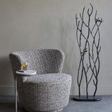 Textured Swivel Accent Armchair – Mocha