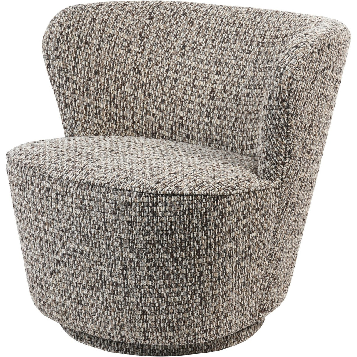 Textured Swivel Accent Armchair – Mocha