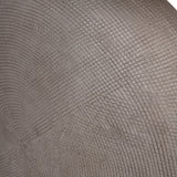 Close-up of the Libra Interiors Textured Ceramic Oval Table Lamp in grey, showing the matt painted base with fine concentric ring patterning.