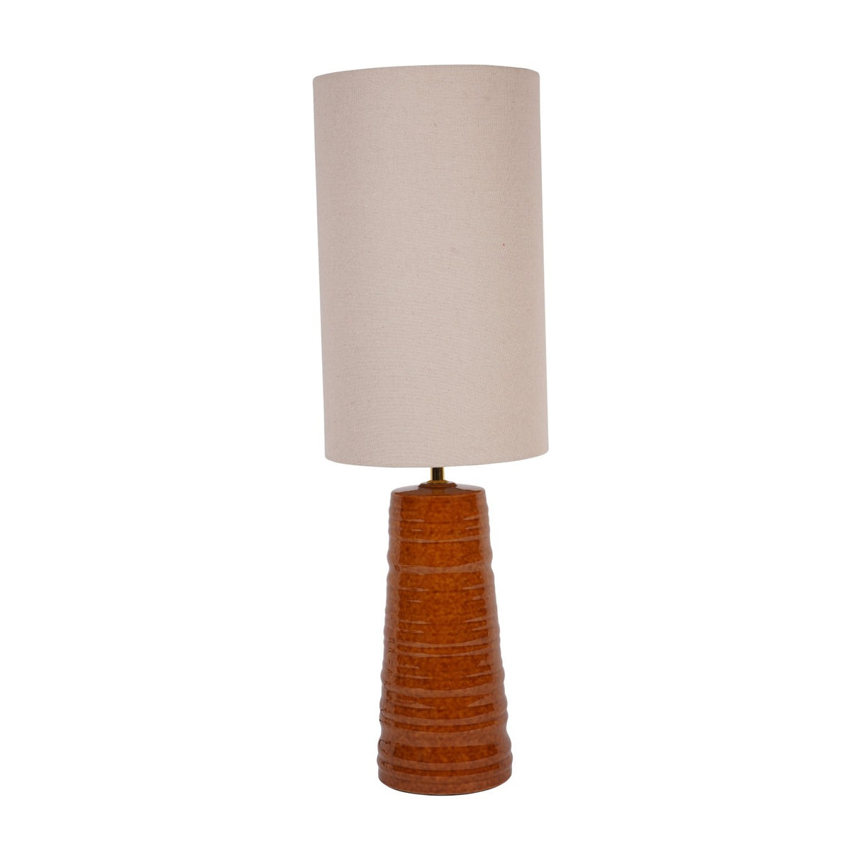 Ribbed Ceramic Terracotta Table Lamp