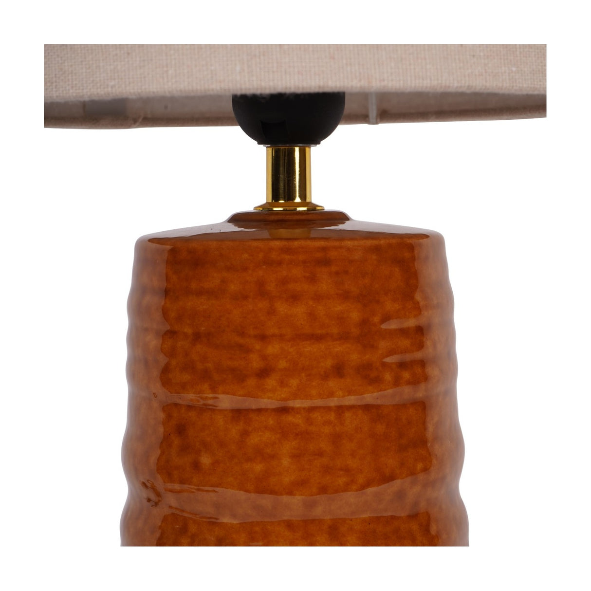 Ribbed Ceramic Terracotta Table Lamp