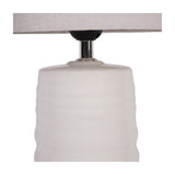Ribbed Ceramic Tall Table Lamp – White