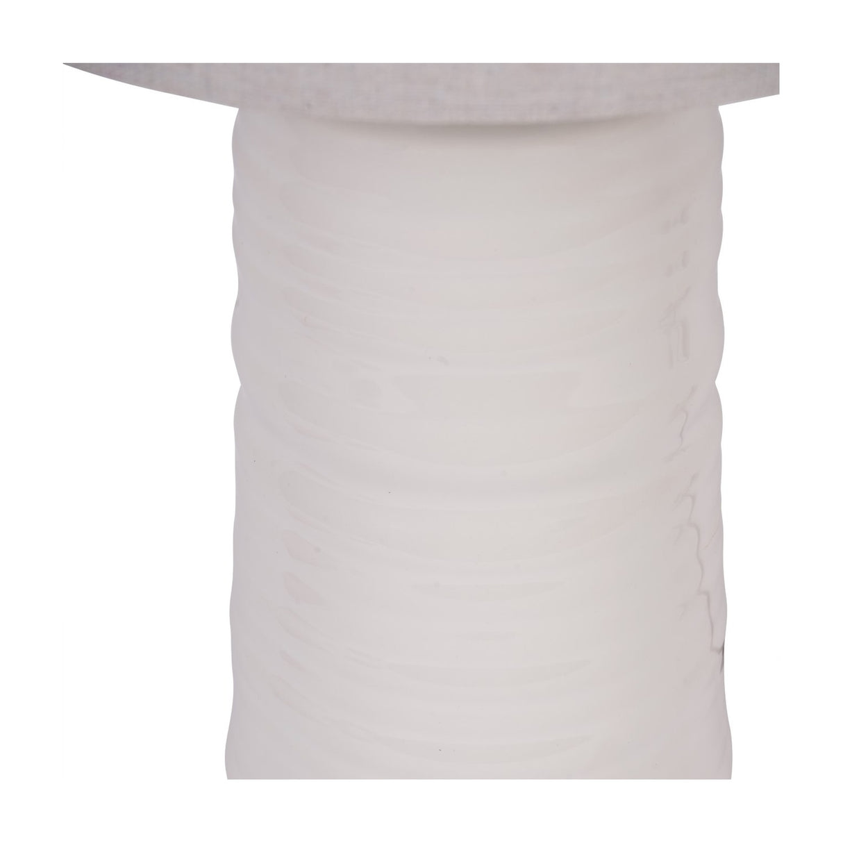 Ribbed Ceramic Tall Table Lamp – White