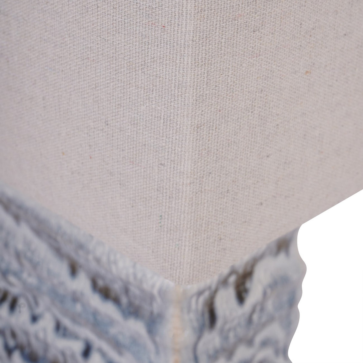 Textured Ceramic Rectangular Table Lamp – Blue