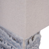 Textured Ceramic Rectangular Table Lamp – Blue