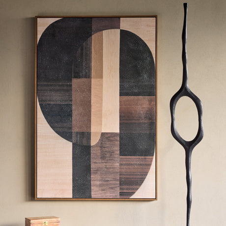 Raw-Cast Aluminium Floor Sculpture – Black