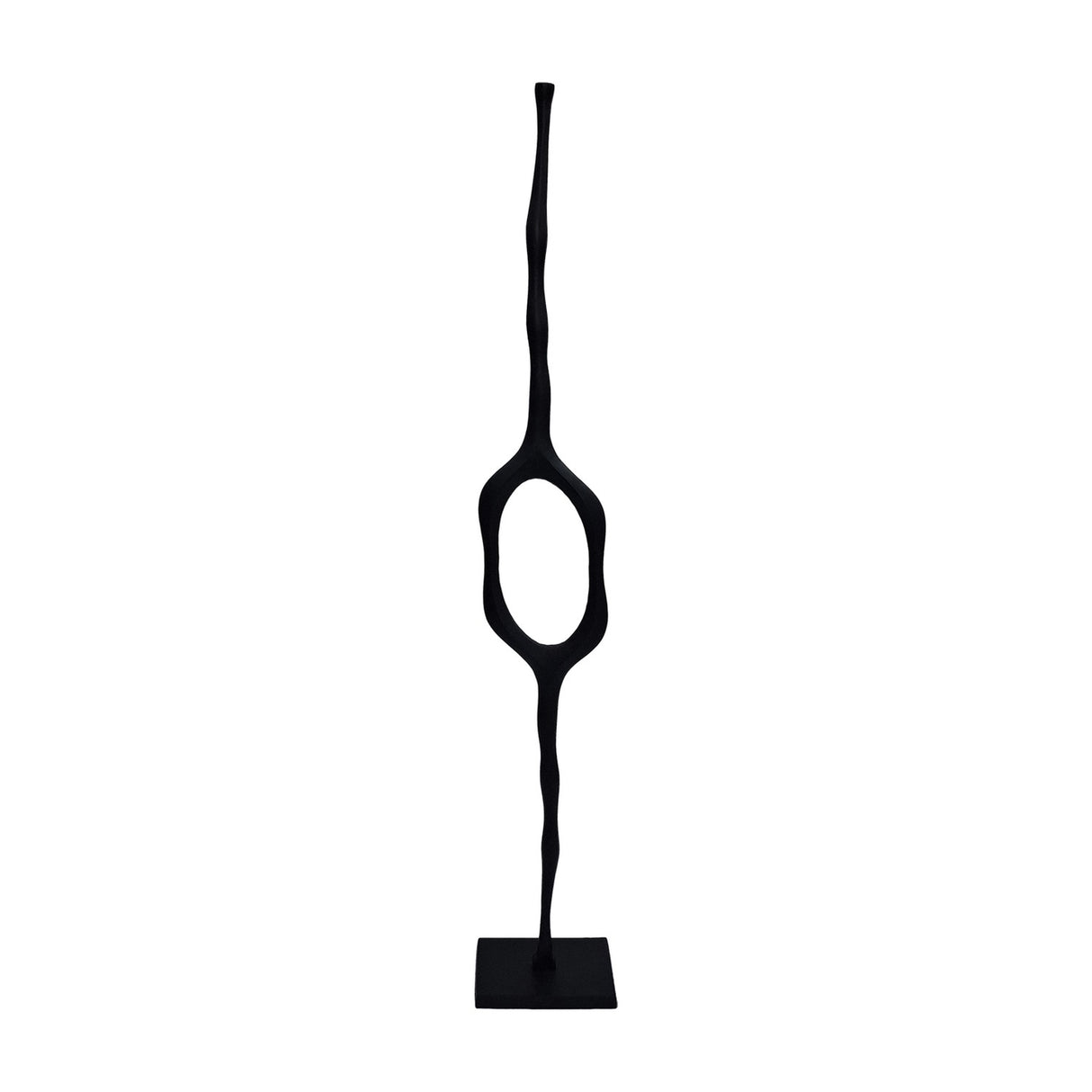 Raw-Cast Aluminium Floor Sculpture – Black
