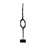 Raw-Cast Aluminium Floor Sculpture – Black