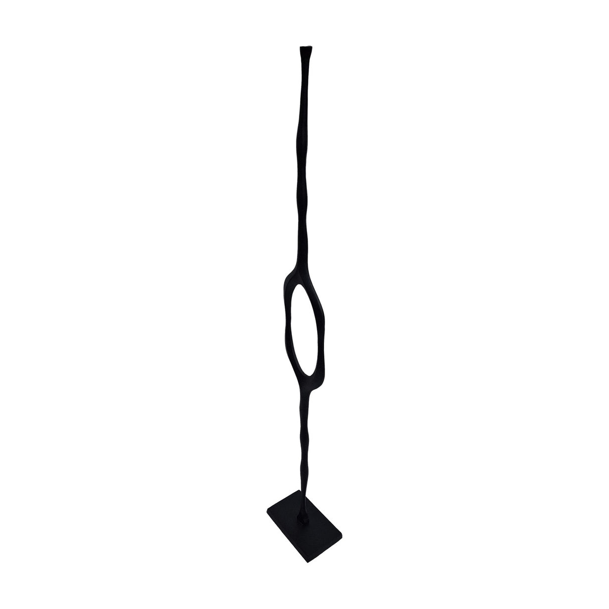 Raw-Cast Aluminium Floor Sculpture – Black