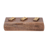 Mango Wood Brass Inlay Domino Game – Brown