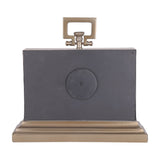 Brushed Brass Rectangular Mantel Clock – Brass