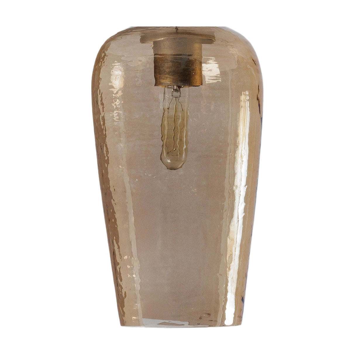 Hammered Glass 5 Light Cluster Chandelier – Brown