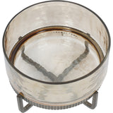 Hammered Glass & Iron Cake Stand – Bronze
