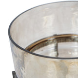 Hammered Glass & Iron Cake Stand – Bronze