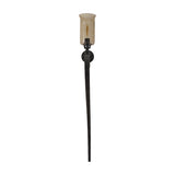 Libra Interiors Hammered Glass Iron Wall Candle Holder in brown with a copper-lustre glass shade and tapered iron arm on a round mounting plate.