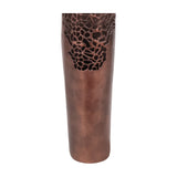 Libra Interiors Coral Cut-Out floor vase in raw bronze aluminium, with pierced coral lattice across the upper half and a smooth tapered lower body.
