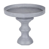Turned Stonewash Pillar Candle Holder – Grey
