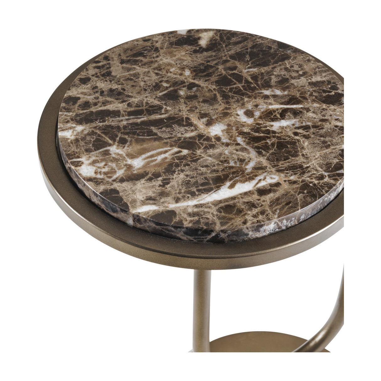 Two-Tier Marble Dark Emperador Side Table