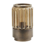 Ribbed Glass Uplighter Table Lamp – Brown