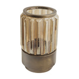 Ribbed Glass Uplighter Table Lamp – Brown