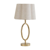 Hammered Oval Loop Champagne Gold Table Lamp
