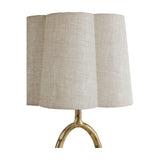 Hammered Oval Loop Champagne Gold Table Lamp