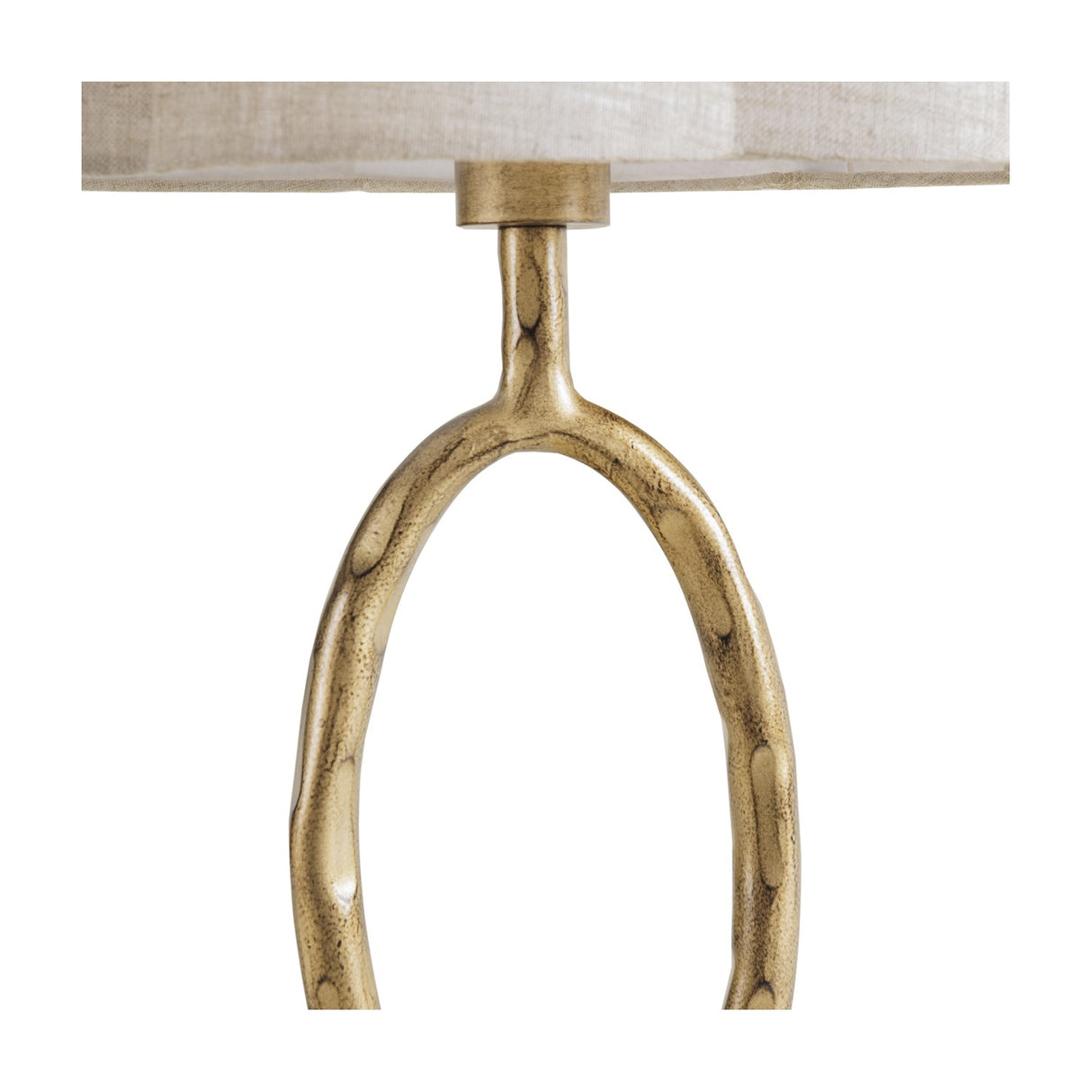 Hammered Oval Loop Champagne Gold Table Lamp