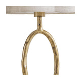 Hammered Oval Loop Champagne Gold Table Lamp
