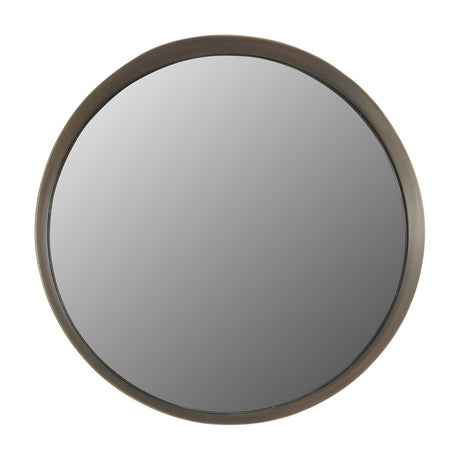 Libra Interiors Set of 3 Nested Round Wall Mirrors in gold, shown as a single round mirror with a smoke gold metal frame on a plain white background.