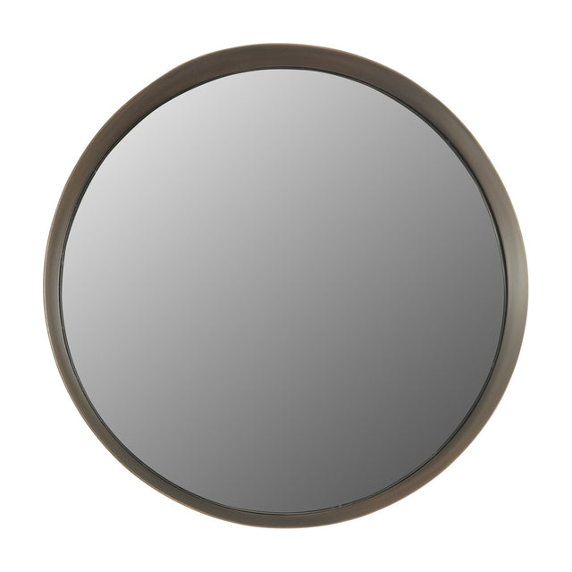 Libra Interiors Set of 3 Nested Round Wall Mirrors in gold, shown as a single round mirror with a smoke gold metal frame on a plain white background.