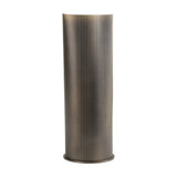 Corrugated Bronze Hammered Glass Hurricane Lantern – Gold