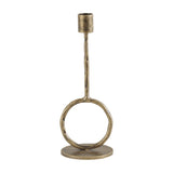 Hammered Iron Ring Candle Holder – Gold