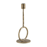 Hammered Iron Ring Candle Holder – Gold