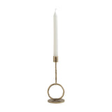 Hammered Iron Ring Candle Holder – Gold