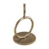 Hammered Iron Ring Candle Holder – Gold