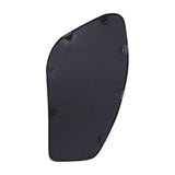Rear view of the Libra Interiors Textured Cast Aluminium Organic Wall Mirror in bronze, showing the black backing and mounting brackets on a white background.