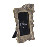Woven-Effect Cast Aluminium Photo Frame – Antique Brass