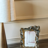 Woven-Effect Cast Aluminium Photo Frame – Antique Brass