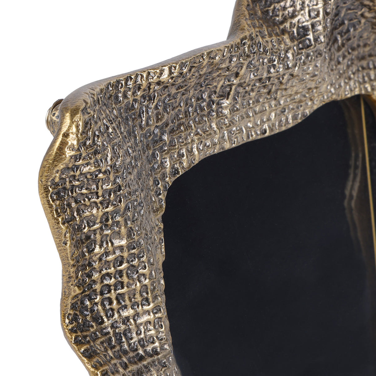 Woven-Effect Cast Aluminium Photo Frame – Antique Brass