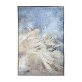 Heavy Textured Framed Canvas Wall Art – Blue