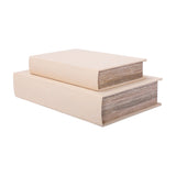 Linen Book-Style Storage Box – Beige