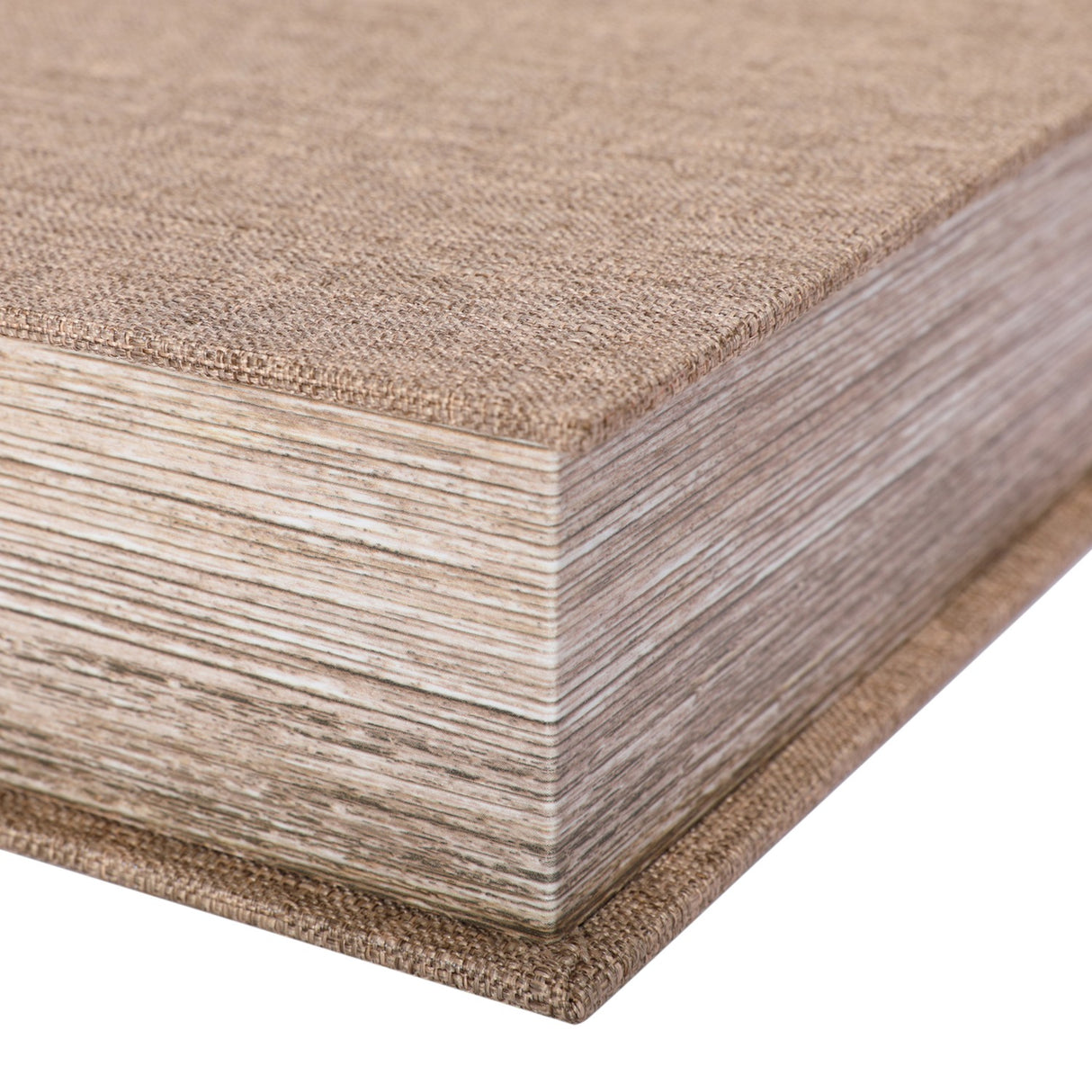 Linen Weave Book Box Set of 2 Storage Box – Beige