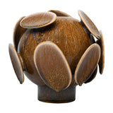 Reactive Glaze Ceramic Round Vase – Brown