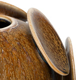 Reactive Glaze Ceramic Round Vase – Brown
